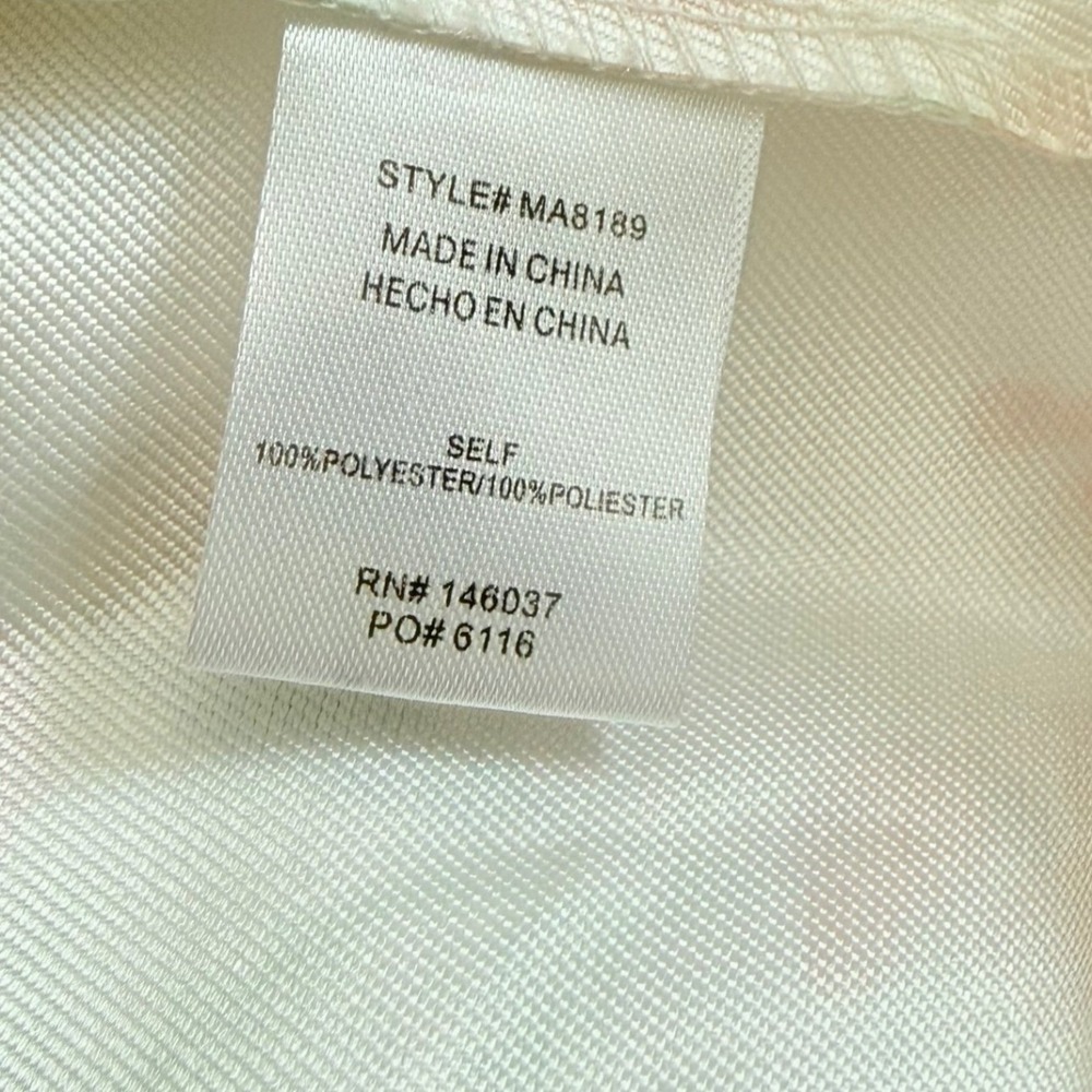 Miss Avenue Strapless Floral Fit and Flare Dress White Red floral size Large - Picture 9 of 9